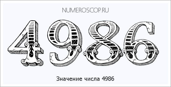 Расшифровка значения числа 4986 по цифрам в нумерологии