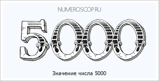 Расшифровка значения числа 5000 по цифрам в нумерологии