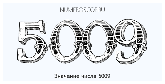 Расшифровка значения числа 5009 по цифрам в нумерологии