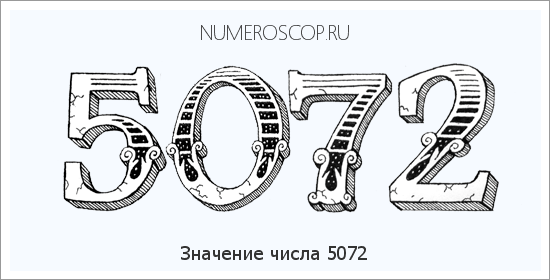 Расшифровка значения числа 5072 по цифрам в нумерологии