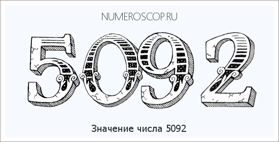 Расшифровка значения числа 5092 по цифрам в нумерологии
