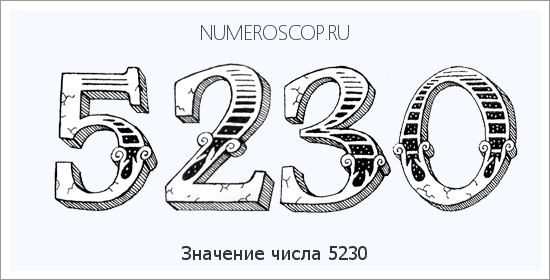 Расшифровка значения числа 5230 по цифрам в нумерологии