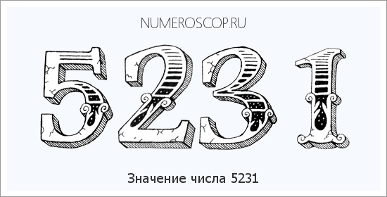 Расшифровка значения числа 5231 по цифрам в нумерологии