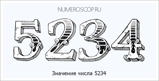 Расшифровка значения числа 5234 по цифрам в нумерологии