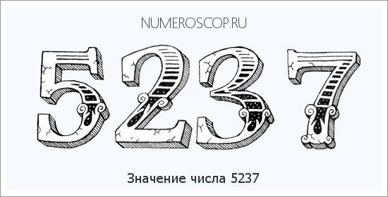 Расшифровка значения числа 5237 по цифрам в нумерологии