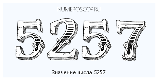 Расшифровка значения числа 5257 по цифрам в нумерологии