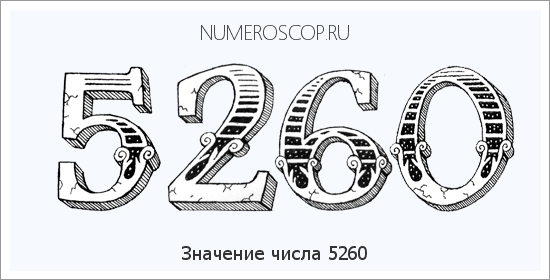 Расшифровка значения числа 5260 по цифрам в нумерологии