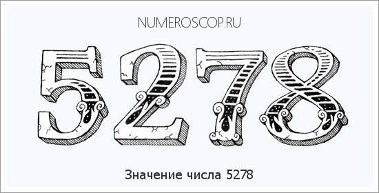 Расшифровка значения числа 5278 по цифрам в нумерологии