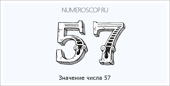 Расшифровка значения числа 57 по цифрам в нумерологии