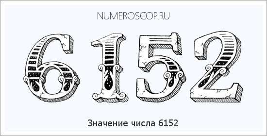 Расшифровка значения числа 6152 по цифрам в нумерологии