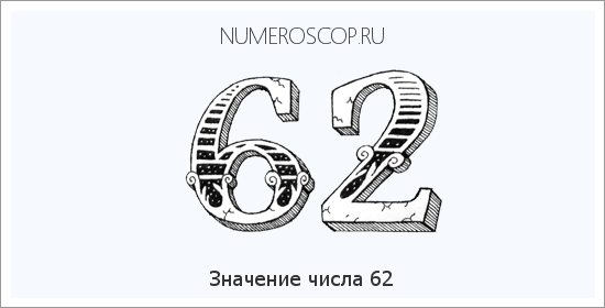 Расшифровка значения числа 62 по цифрам в нумерологии