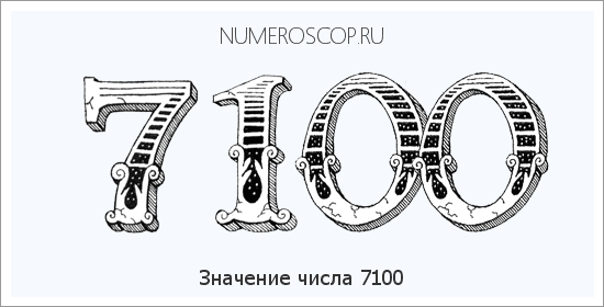 Расшифровка значения числа 7100 по цифрам в нумерологии