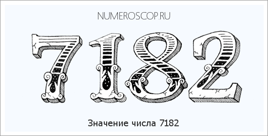 Расшифровка значения числа 7182 по цифрам в нумерологии