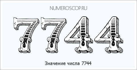 Расшифровка значения числа 7744 по цифрам в нумерологии