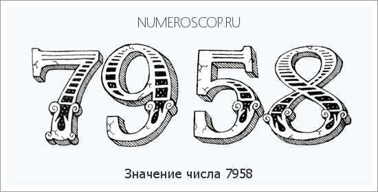 Расшифровка значения числа 7958 по цифрам в нумерологии