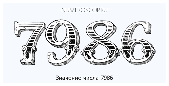 Расшифровка значения числа 7986 по цифрам в нумерологии