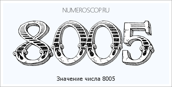 Расшифровка значения числа 8005 по цифрам в нумерологии