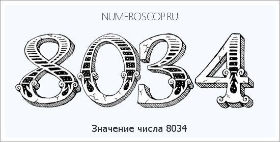 Расшифровка значения числа 8034 по цифрам в нумерологии