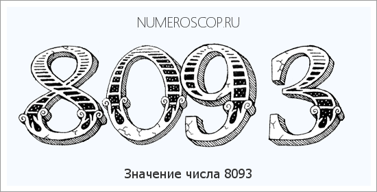 Расшифровка значения числа 8093 по цифрам в нумерологии