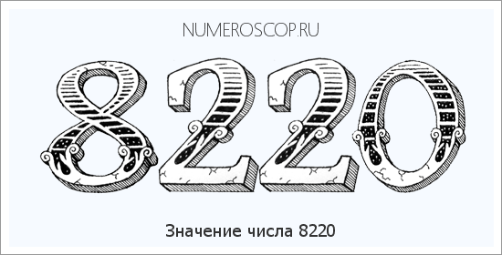 Расшифровка значения числа 8220 по цифрам в нумерологии