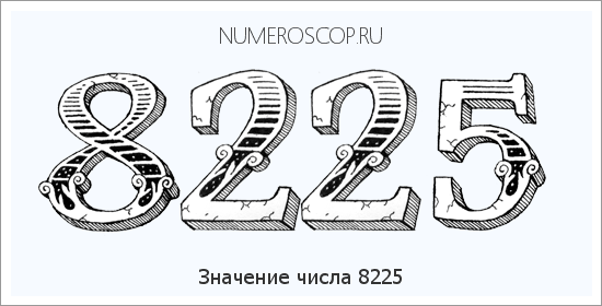 Расшифровка значения числа 8225 по цифрам в нумерологии