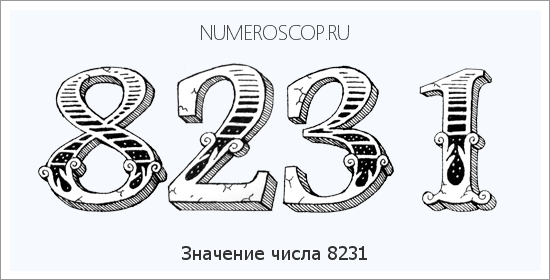 Расшифровка значения числа 8231 по цифрам в нумерологии