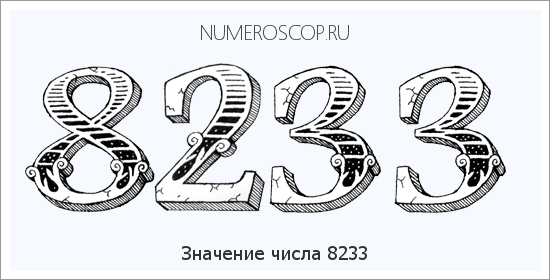 Расшифровка значения числа 8233 по цифрам в нумерологии