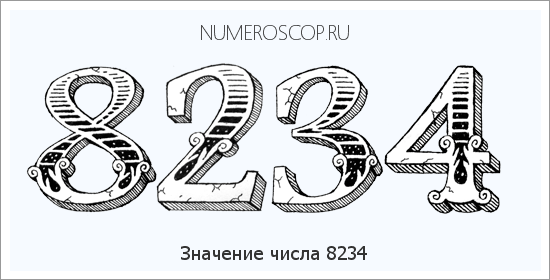 Расшифровка значения числа 8234 по цифрам в нумерологии
