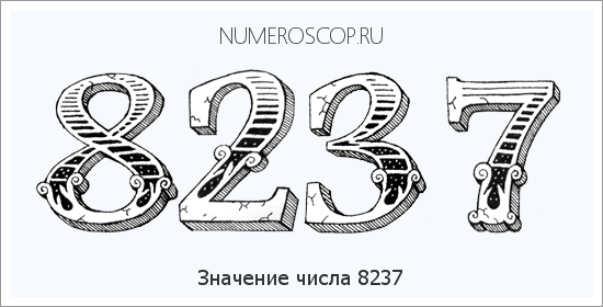Расшифровка значения числа 8237 по цифрам в нумерологии