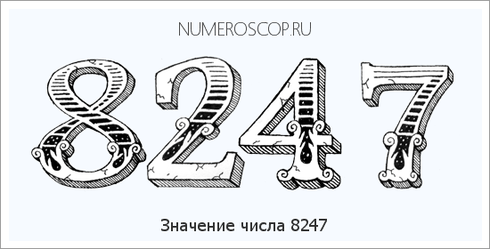 Расшифровка значения числа 8247 по цифрам в нумерологии