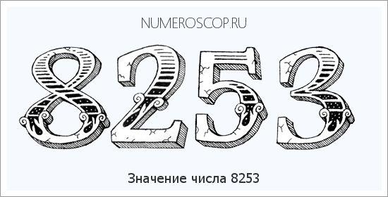 Расшифровка значения числа 8253 по цифрам в нумерологии