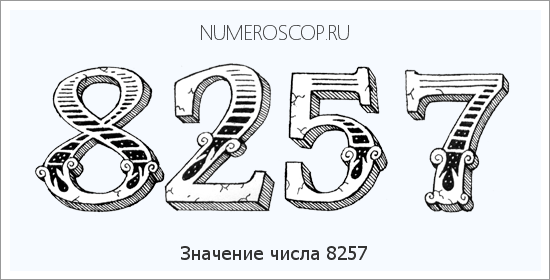 Расшифровка значения числа 8257 по цифрам в нумерологии