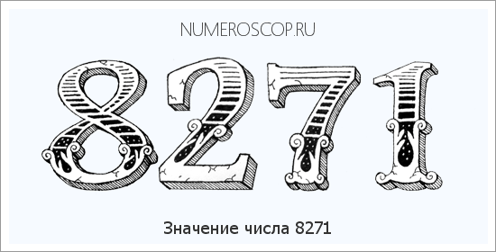 Расшифровка значения числа 8271 по цифрам в нумерологии