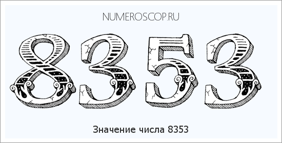 Расшифровка значения числа 8353 по цифрам в нумерологии