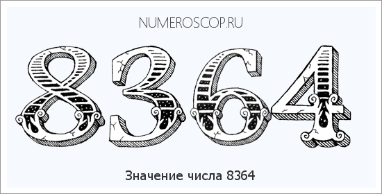 Расшифровка значения числа 8364 по цифрам в нумерологии