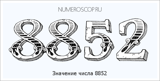 Расшифровка значения числа 8852 по цифрам в нумерологии