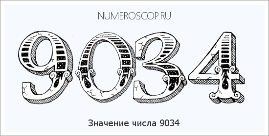 Расшифровка значения числа 9034 по цифрам в нумерологии