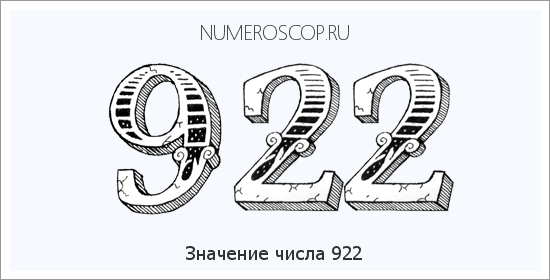 Расшифровка значения числа 922 по цифрам в нумерологии