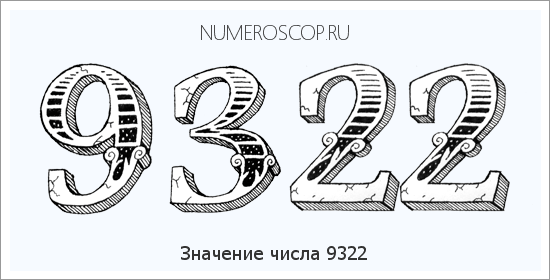 Расшифровка значения числа 9322 по цифрам в нумерологии