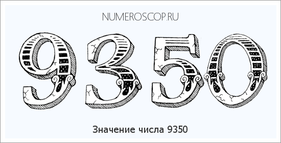 Расшифровка значения числа 9350 по цифрам в нумерологии