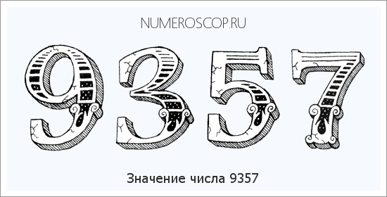 Расшифровка значения числа 9357 по цифрам в нумерологии