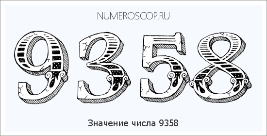 Расшифровка значения числа 9358 по цифрам в нумерологии
