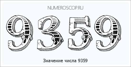 Расшифровка значения числа 9359 по цифрам в нумерологии