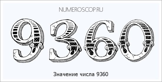 Расшифровка значения числа 9360 по цифрам в нумерологии