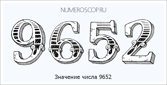 Расшифровка значения числа 9652 по цифрам в нумерологии