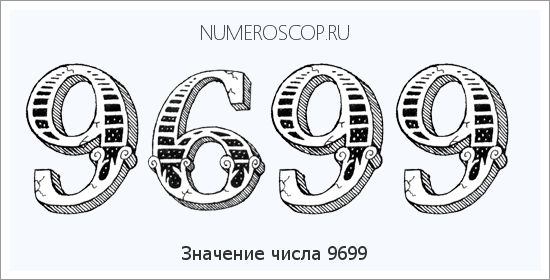 Расшифровка значения числа 9699 по цифрам в нумерологии