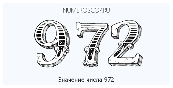 Расшифровка значения числа 972 по цифрам в нумерологии