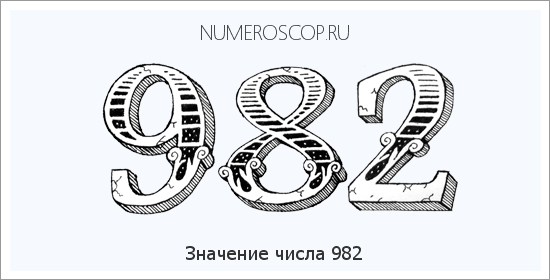 Расшифровка значения числа 982 по цифрам в нумерологии