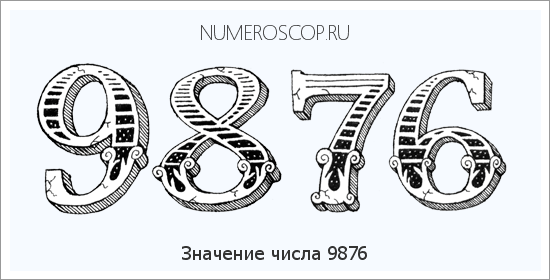 Расшифровка значения числа 9876 по цифрам в нумерологии