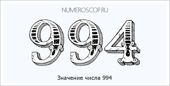 Расшифровка значения числа 994 по цифрам в нумерологии